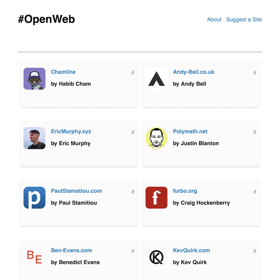 #OpenWeb
